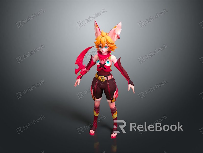 Fox Cartoon Fox Small Fox Cartoon Characters Cartoon Animals Cartoon Small Animals Game Characters model