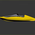 Sleek Yellow Single Kayak Design With Comfortable Black Seat And Handles