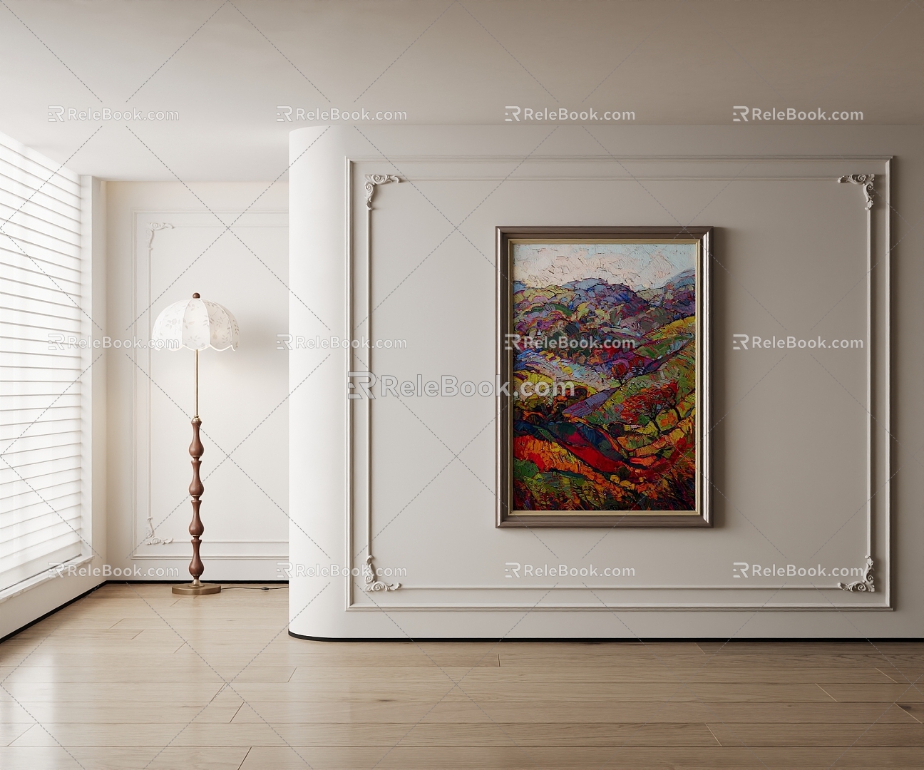 American decorative painting 3d model