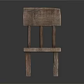 Rustic Wooden Chair Crafted From Natural Wood With Smooth Surface And Stable Legs