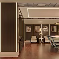 Modern Billiard Room Interior With Luxury Pool Table And Lounge Seating Area