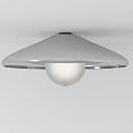 Modern Ceiling Light with Umbrella Shaped Shade and Spherical Bulb in Sleek Contemporary Design