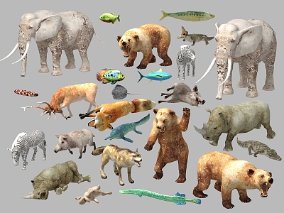 modern animal 3d model