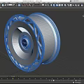 Silver Metallic Car Tire Wheel With Spoke Design And Shiny Surface