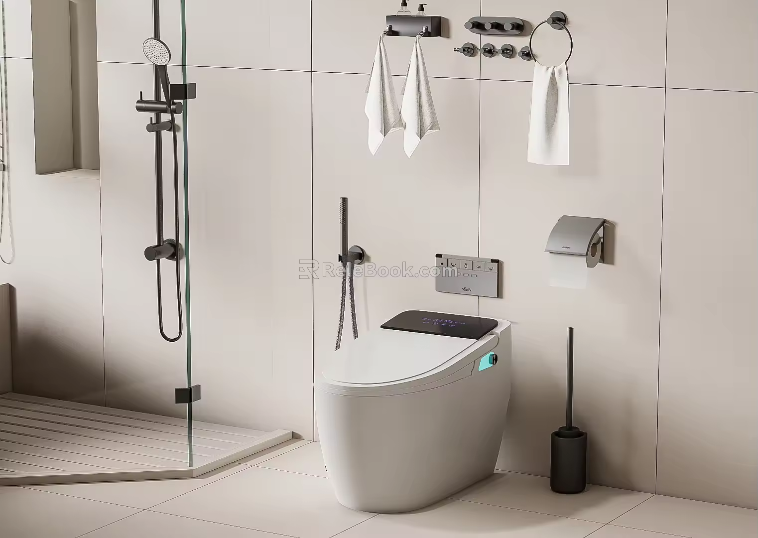 Smart toilet 3d model