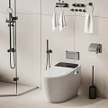 Smart toilet 3d model