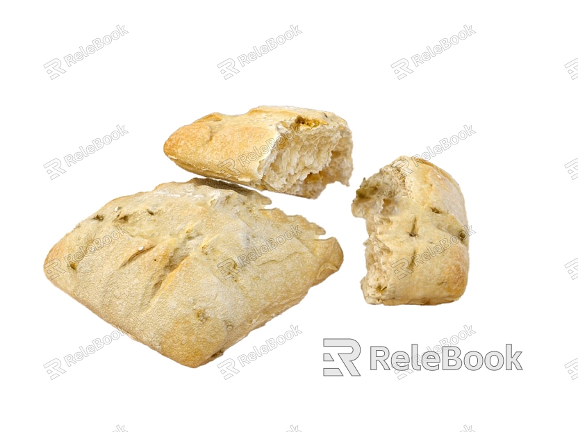 Bread Cake Baking Foods model