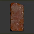 Red Natural Stone Block With Rough Surface And Natural Texture For Wood And Stone Design