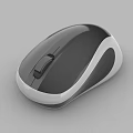 Wireless Computer Mouse With Black And White Sleek Modern Design For Office Use 3d model