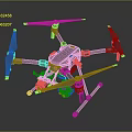 Advanced Professional Drone With Sturdy Frame Multiple Propellers And Camera Gear