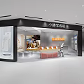 Modern Spinning Machine Specialty Store With Product Display Counters And Exhibition Setup 3d model