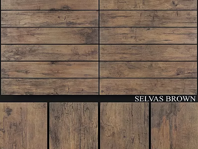 Natural Brown Wooden Panel Components With Wood Grain Texture For Interior Design 3d model