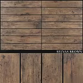 Natural Brown Wooden Panel Components With Wood Grain Texture For Interior Design