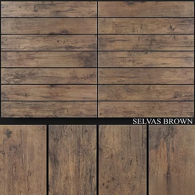 Natural Brown Wooden Panel Components With Wood Grain Texture For Interior Design 3d model