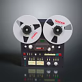 TASCAM Reel to Reel Tape Recorder with Dual Reels and Control Panel Buttons