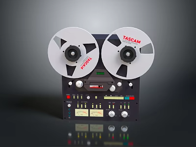 TASCAM Reel to Reel Tape Recorder with Dual Reels and Control Panel Buttons 3d model TASCAM Reel to Reel Tape Recorder with Dual Reels and Control Panel Buttons 3d model