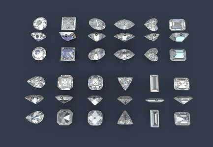 Jewelry Diamond Shine Diamond Jewelry Ornaments 3d model