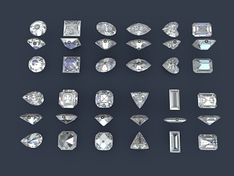 Jewelry Diamond Shine Diamond Jewelry Ornaments 3d model