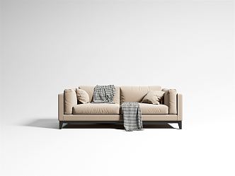 modern double sofa double fabric sofa 3d model