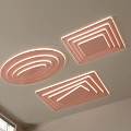 Modern Ceiling Lights With Circular And Square Shapes LED Strip Design For Living Room