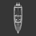 White Motor Boat With Metal Railings Wooden Deck And Cabin Design