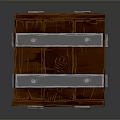 Wooden Storage Box With Metal Strips For Home Living Daily Use
