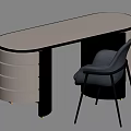 Modern Desk Computer Desk Study Table 3d model
