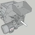 Industrial Mechanical Device With Metal Structure And Electric Motor Gear System