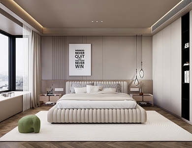 Modern Bedroom Simple Home Bedroom 3d model