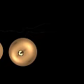 Modern Marble Table Lamps with Black and White Textured Base and Beige Fabric Shade