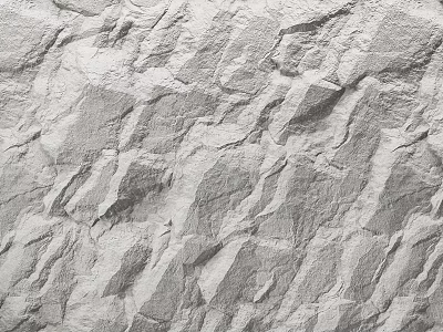 Natural Stone Wall Component With Rough Textured Surface And Gray Finish 3d model