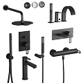 Black Modern Faucets With Various Styles For Bathroom And Kitchen Fixtures