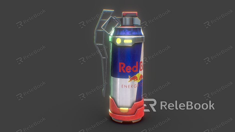 Modern Flash Bomb Red Bull Grenade model