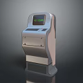 Self Service Computer Terminal With ID Scan Display Screen And Control Panel