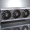 Modern graphics computer display card 3d model