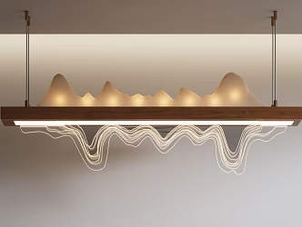 New Chinese Chandelier Long Chandelier Modern Chandelier Landscape Chandelier 3d model