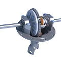 Industrial Mechanical Equipment With Precision Geared Mechanism And Dimensional Details
