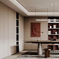 Modern study 3d model