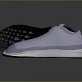 Light Blue Knitted Casual Shoes With Comfortable Black Textured Sole For Daily Wear