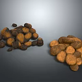 Natural Wood and Stone Blocks in Chunk Form for Decorative Displays