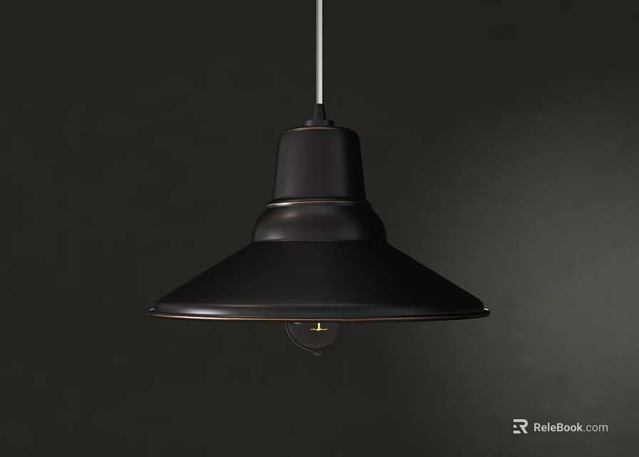 Modern Black Metal Wall Lamp with Cone Shaped Shade for Contemporary Home Decor 3d model 