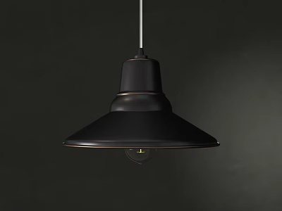 Modern Black Metal Wall Lamp with Cone Shaped Shade for Contemporary Home Decor 3d model