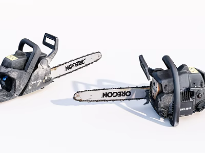 Industrial Equipment Heavy Duty Chainsaws Koper Orion Models With Sharp Cutting Chains 3d model