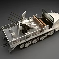 Military Functional Vehicle Featuring Tracked Chassis And Multiple Barrel Weapon System 3d model