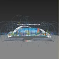 2021 22nd Hainan International Tourism Festival Opening Ceremony Stage With Lighting And Cartoon Characters