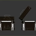 Modern Equipment Storage Cases With Metal Construction And Geometric Patterns