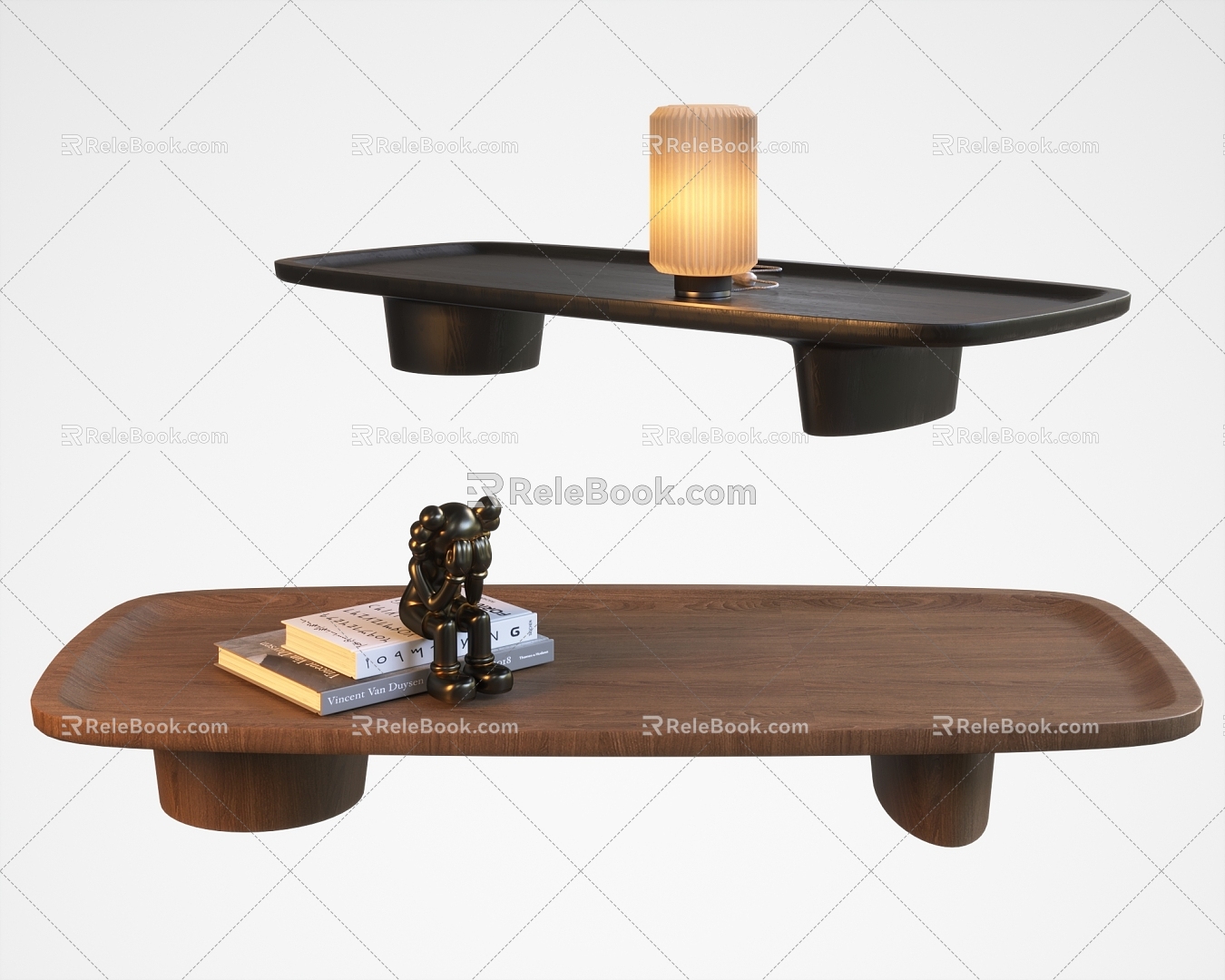 Tea table tea table table lamp decoration 3d model