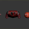 Red Basketball Sports Gear Including Jersey Shorts Sneakers Wristbands And Ball