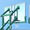 Green Portable Basketball Hoops Featuring Clear Backboards White Rims and Sturdy Frame