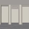 Modern Decorative Door Arches with Molding in Minimalist Interior Design and Beige Walls